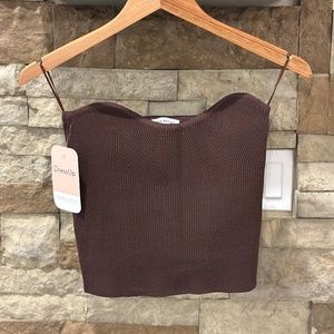 Knitted Brown Crop top